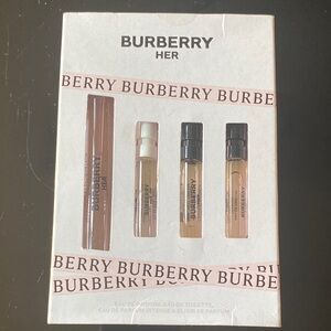 Burberry Mini Perfume Set - Elegant Brown and Cream